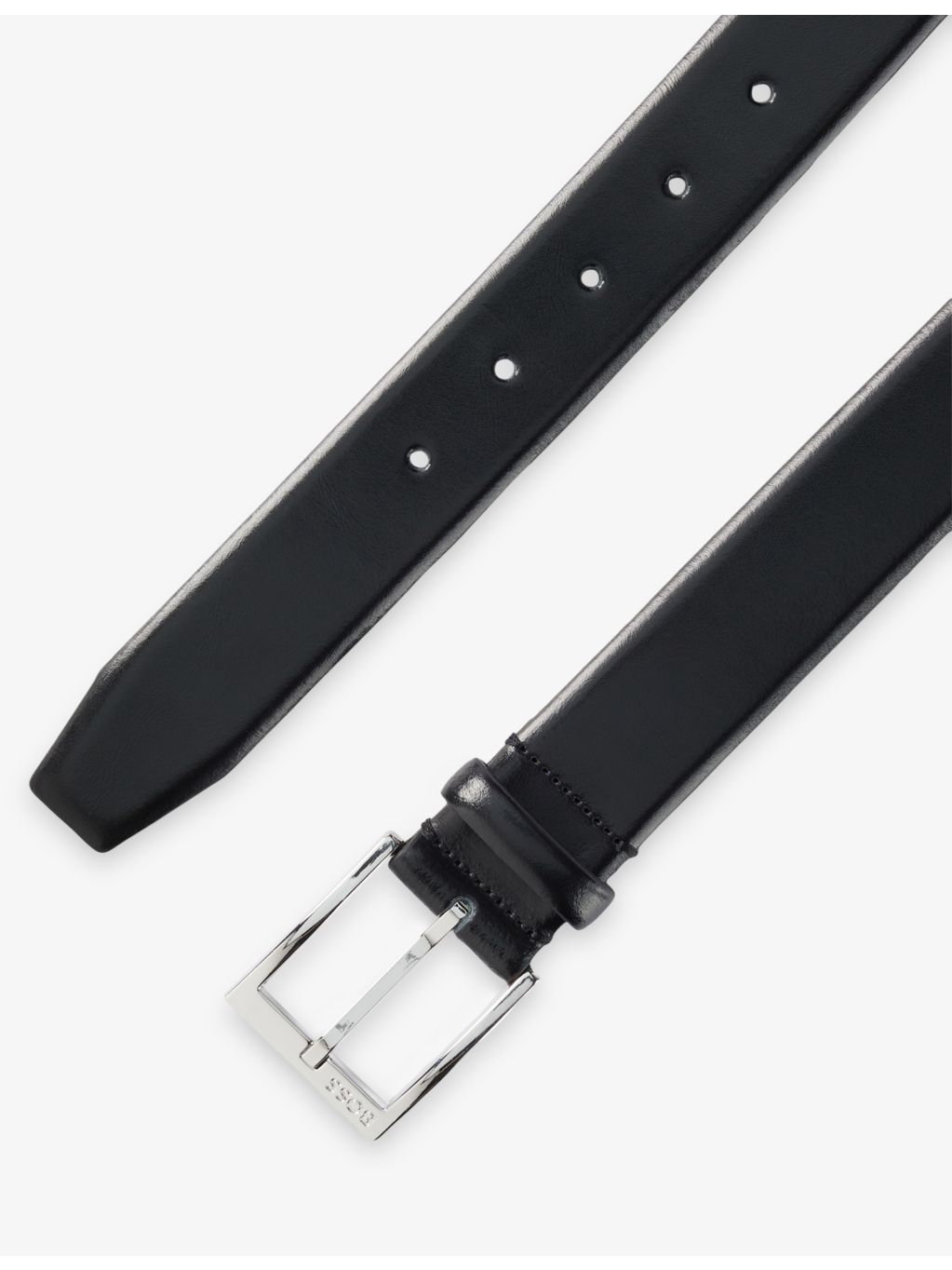 BOSS leather belt branded buckle 3.5cm, UK version