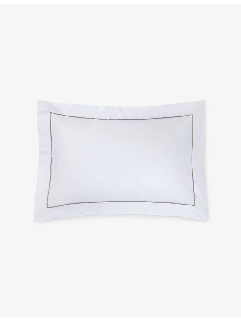 The Little White Company Savoy Oxford cotton pillowcase standard, UK version