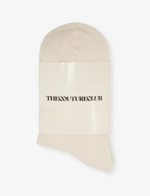 Couture Club emblem knitted socks cotton blend - British product
