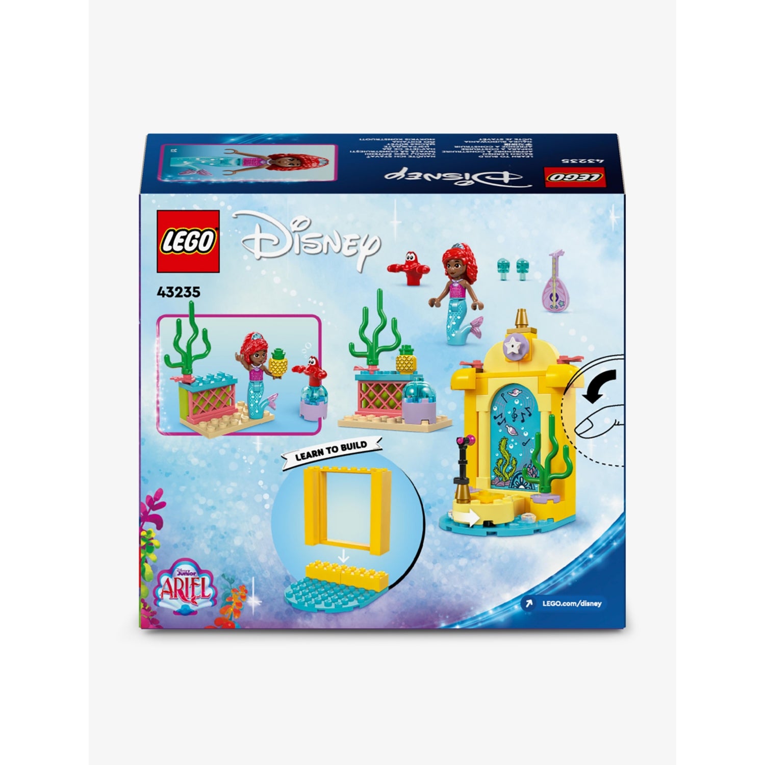 LEGO Disney Ariel's Music Stage 60-piece playset, imported from the UK