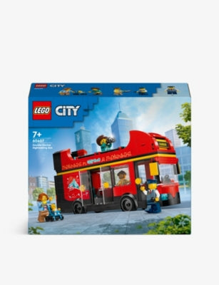 LEGO City red double-decker bus playset 384 pieces, imported from the UK