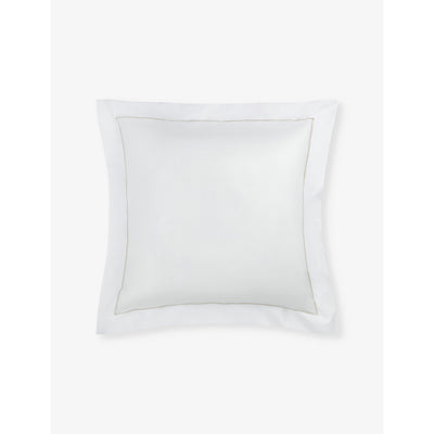selfridges The White Company Savoy Large-Square Cotton Oxford Pillow Case 65cm x 65cm- Buy online at McGrocer