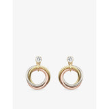 Cartier Trinity earrings 18ct gold and diamond 0.16ct, imported from the UK