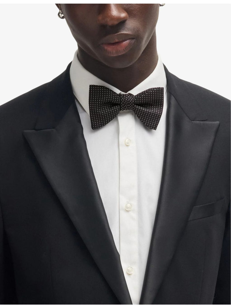 HUGO micro-dot silk bow tie pre-tied 10.6cm, imported from the UK