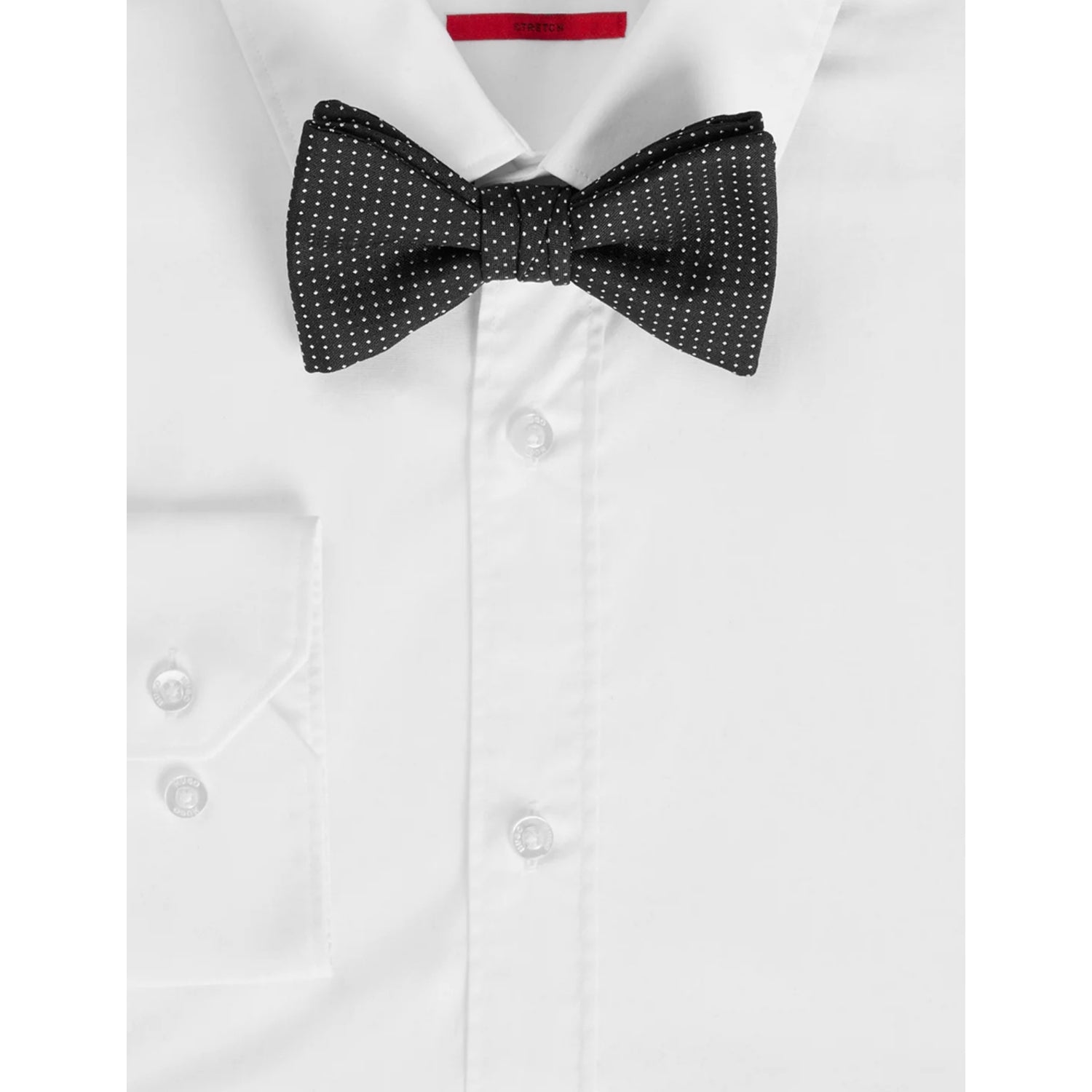 HUGO micro-dot silk bow tie pre-tied 10.6cm, imported from the UK