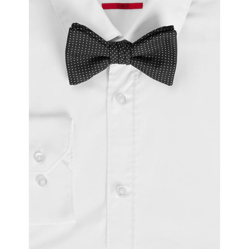 HUGO micro-dot silk bow tie pre-tied 10.6cm, imported from the UK