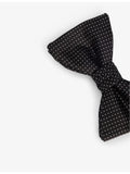 HUGO micro-dot silk bow tie pre-tied 10.6cm, imported from the UK