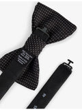 HUGO micro-dot silk bow tie pre-tied 10.6cm, imported from the UK