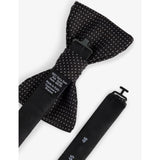 HUGO micro-dot silk bow tie pre-tied 10.6cm, imported from the UK