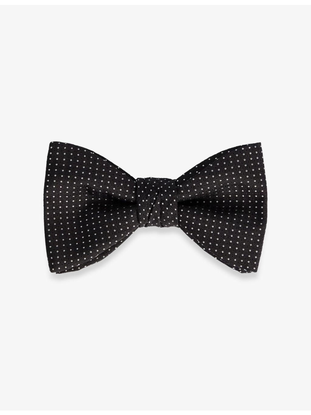 HUGO micro-dot silk bow tie pre-tied 10.6cm, imported from the UK