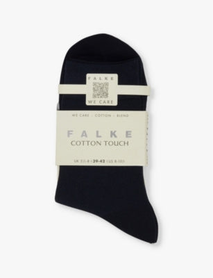 FALKE Cotton Touch Ankle-Rise Stretch-Cotton Blend Socks