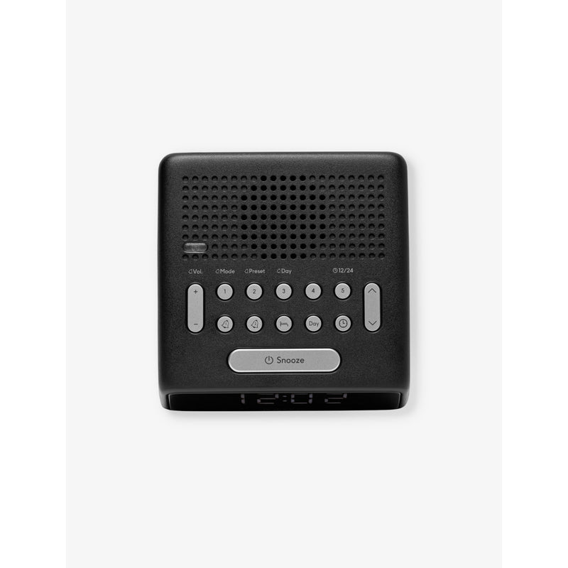 Ortus FM radio clock with dual alarms and auto-dimming display (British brand)
