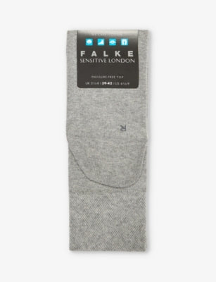 FALKE Ribbed-Cuff Cotton-Blend Socks