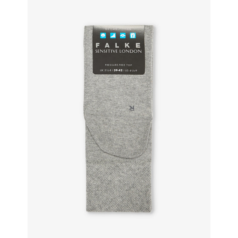 Ribbed-cuff cotton-blend socks - 5.5-8