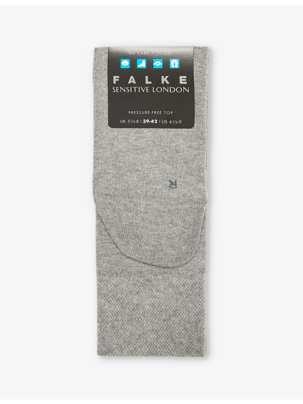 FALKE ribbed-cuff cotton-blend socks crew length (British brand)