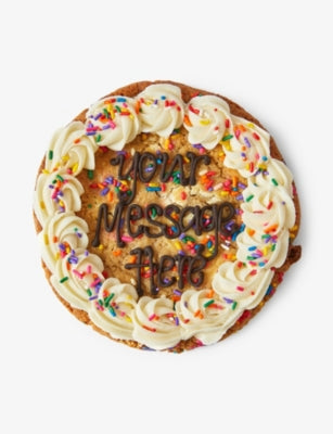 Personalised vanilla-iced 7-inch cookie 400g - British product
