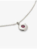 Monica Vinader sterling silver and red garnet necklace, imported from the UK