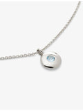 Monica Vinader March birthstone aquamarine necklace, (British brand)