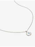 Monica Vinader March birthstone aquamarine necklace, (British brand)