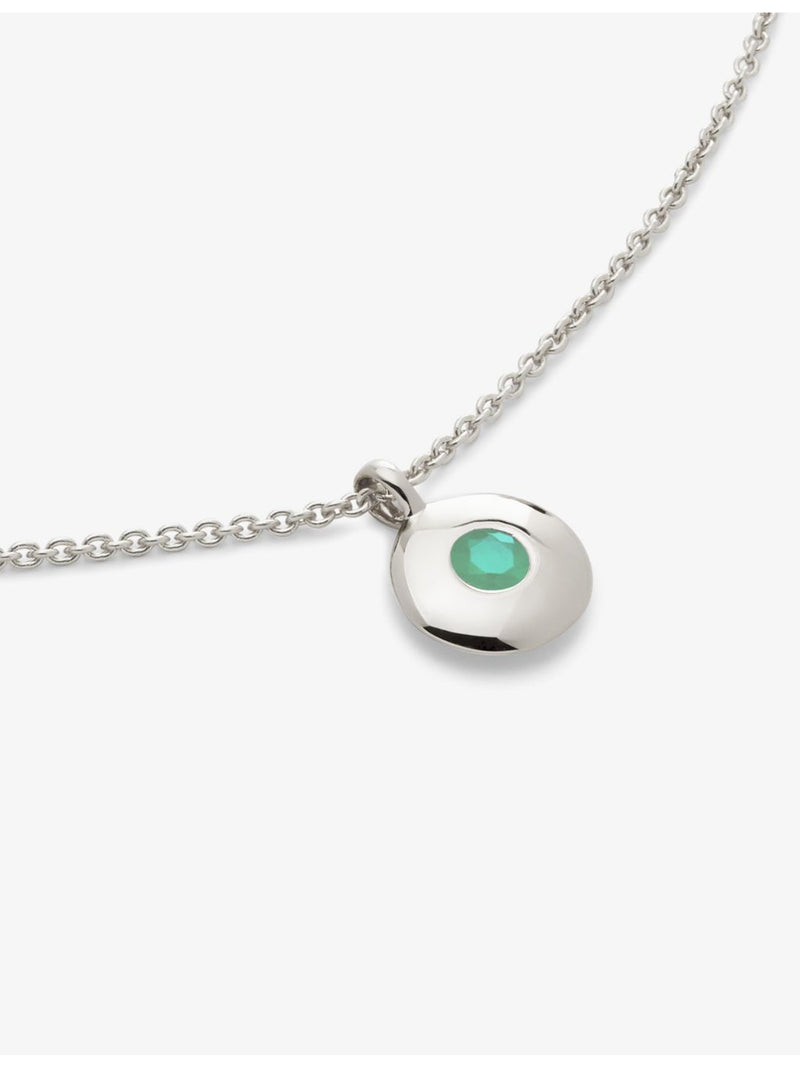 Monica Vinader May birthstone sterling silver necklace 41-46cm (British brand)