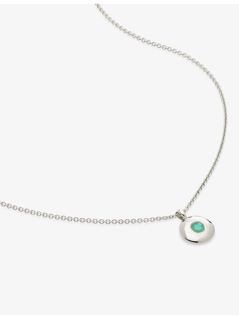 Monica Vinader May birthstone sterling silver necklace 41-46cm (British brand)