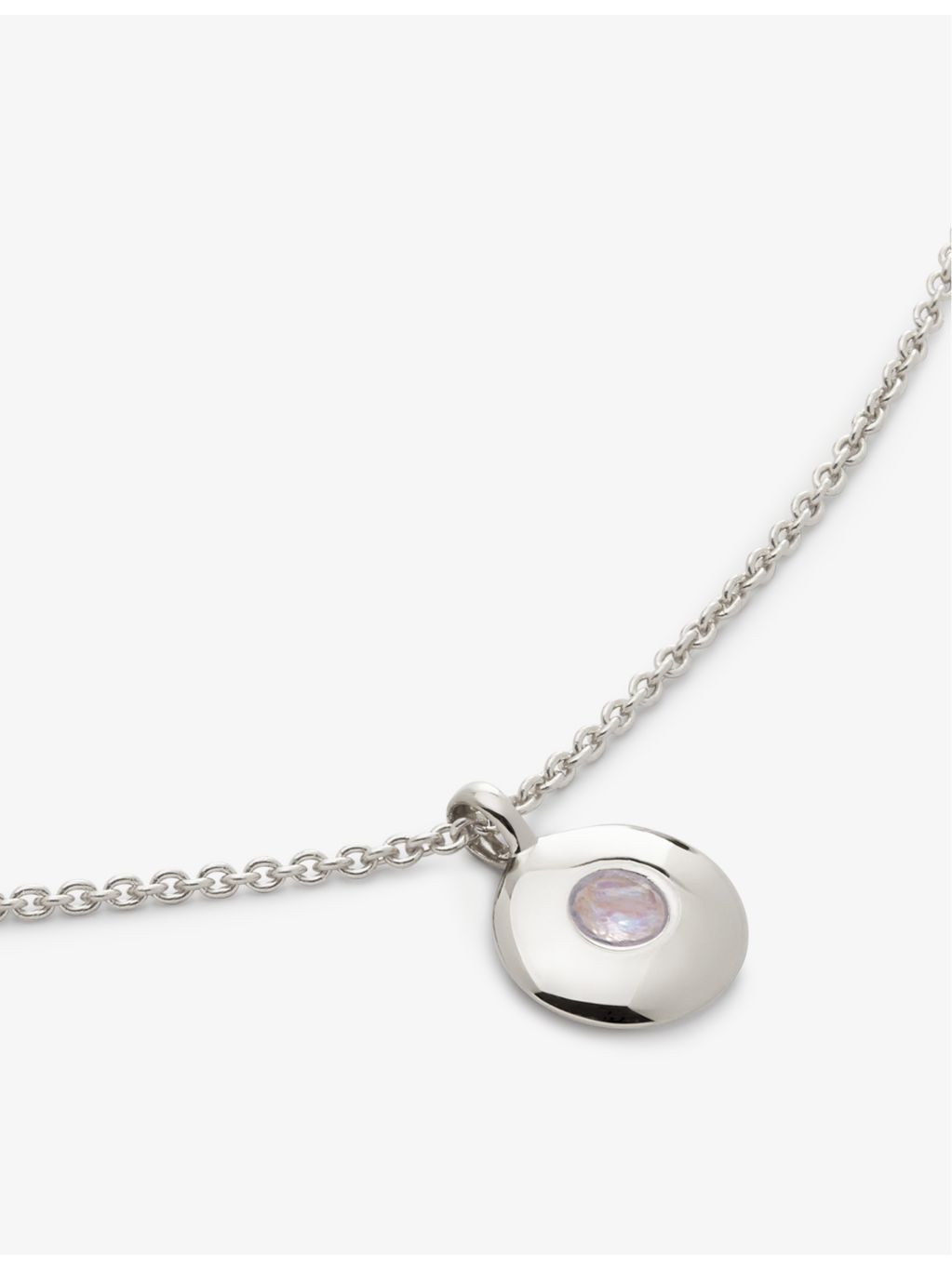 Monica Vinader June Birthstone sterling silver necklace, UK version