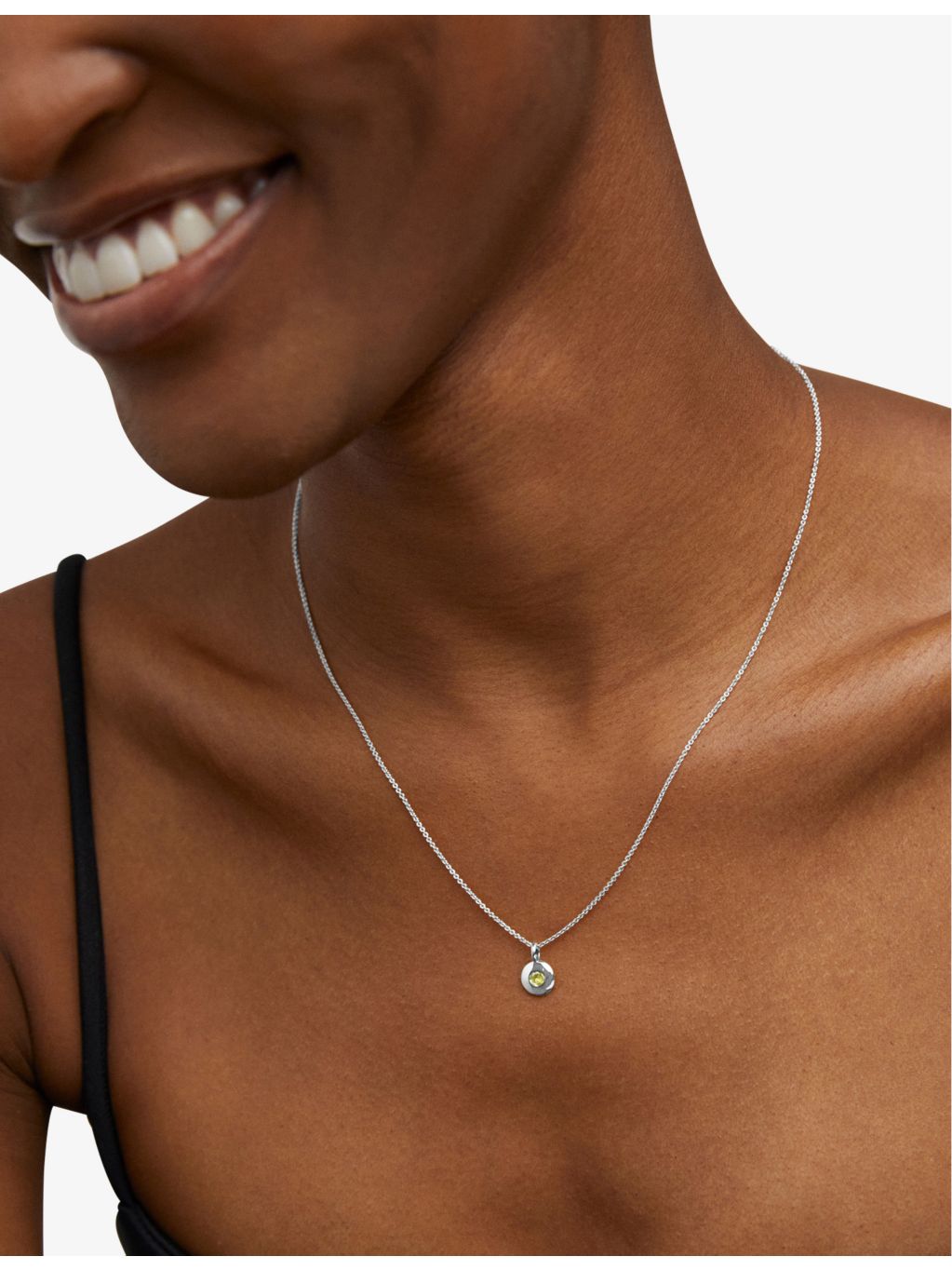 Monica Vinader peridot necklace in sterling silver - British product