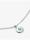Monica Vinader turquoise pendant necklace sterling silver, UK version