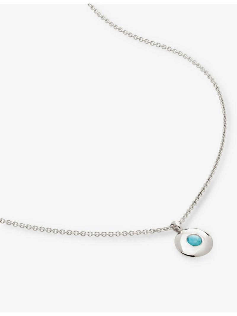 Monica Vinader turquoise pendant necklace sterling silver, UK version