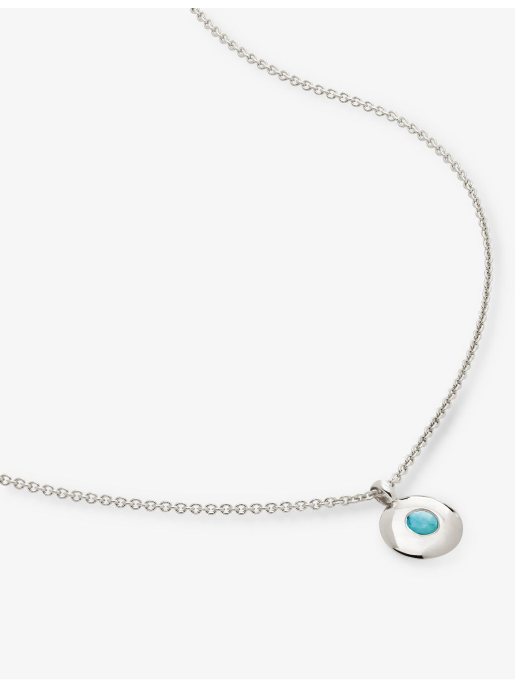 Monica Vinader turquoise pendant necklace sterling silver, UK version