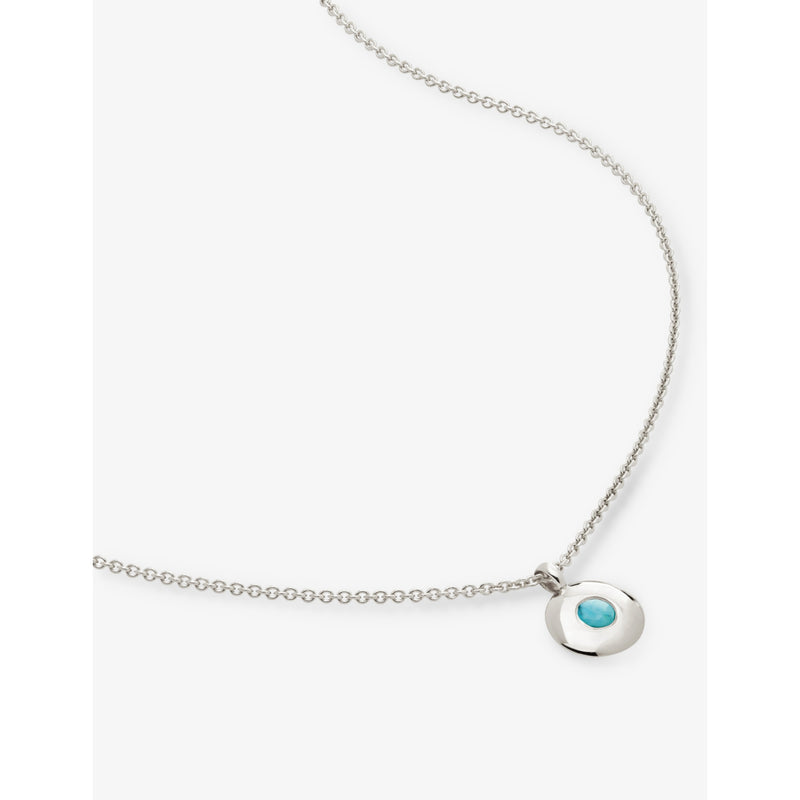 Monica Vinader turquoise pendant necklace sterling silver, UK version