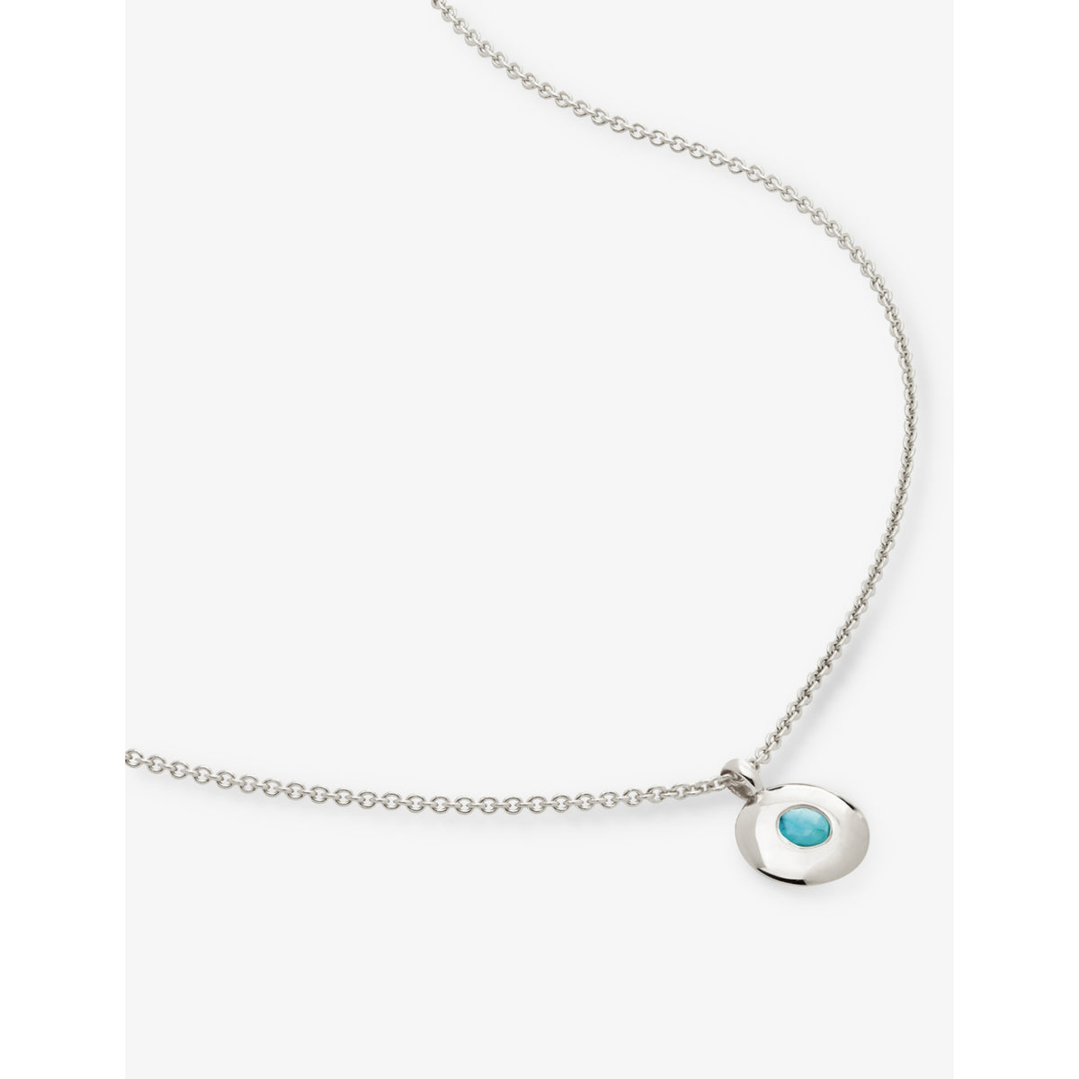 Monica Vinader turquoise pendant necklace sterling silver, UK version