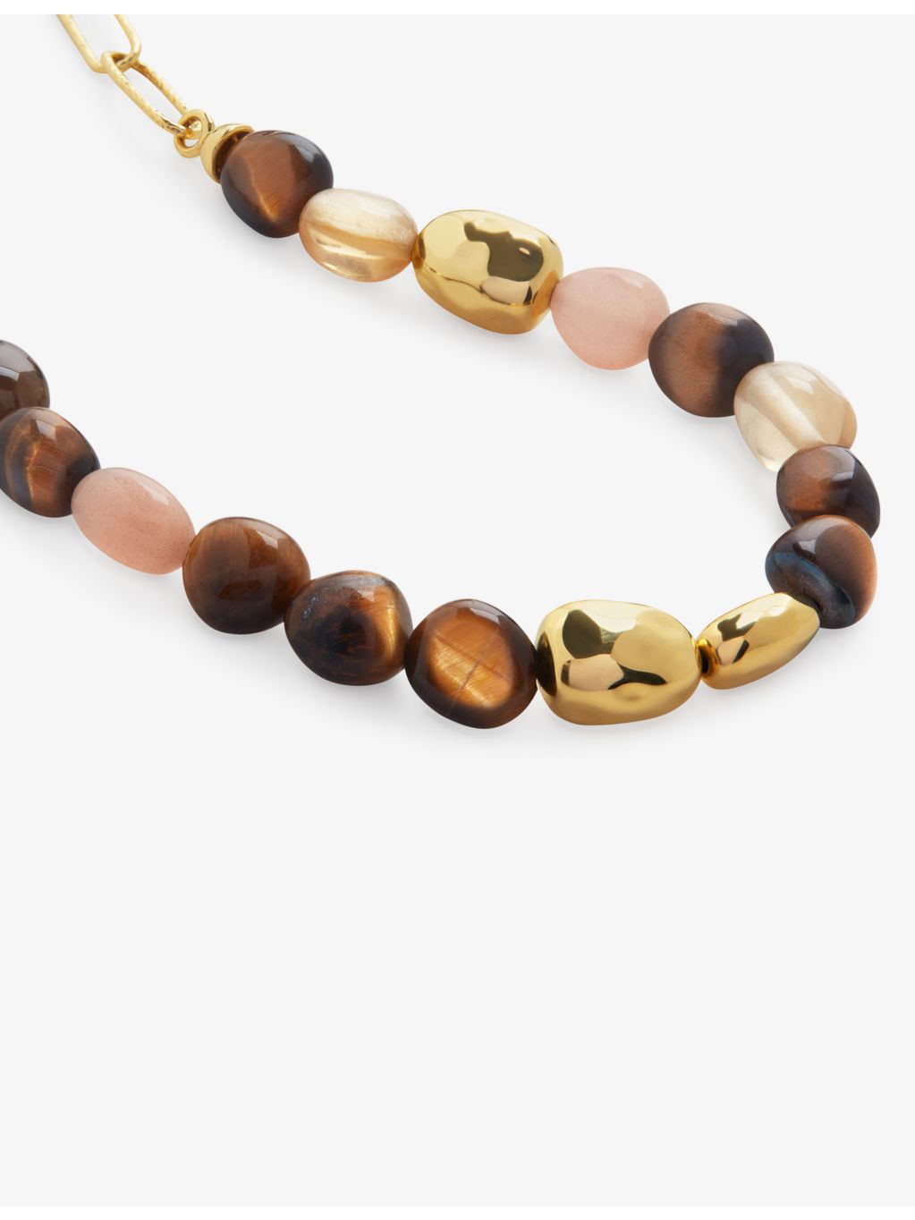 Monica Vinader Rio beaded bracelet in gold-plated sterling silver (British brand)