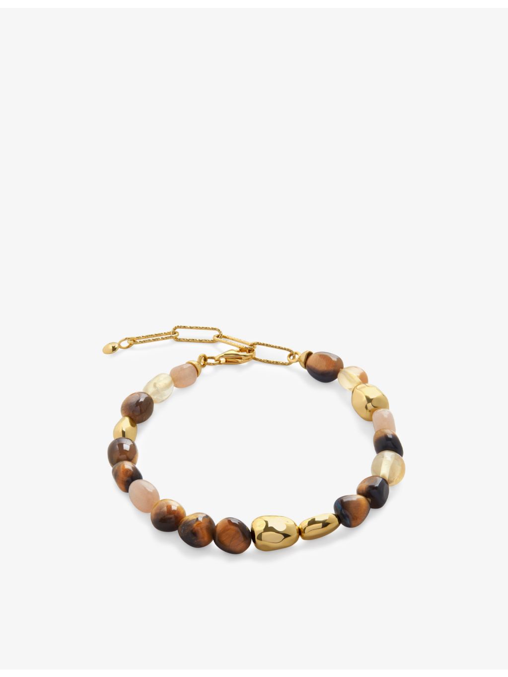 Monica Vinader Rio beaded bracelet in gold-plated sterling silver (British brand)