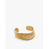 Capri 18ct yellow gold-plated vermeil sterling-silver cuff bracelet - S