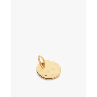 selfridges Monica Vinader Siren Disc 14ct Yellow Gold Vermeil Pendant- Buy online at McGrocer