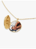 Monica Vinader 14ct yellow gold locket necklace 41-46cm chain, UK version