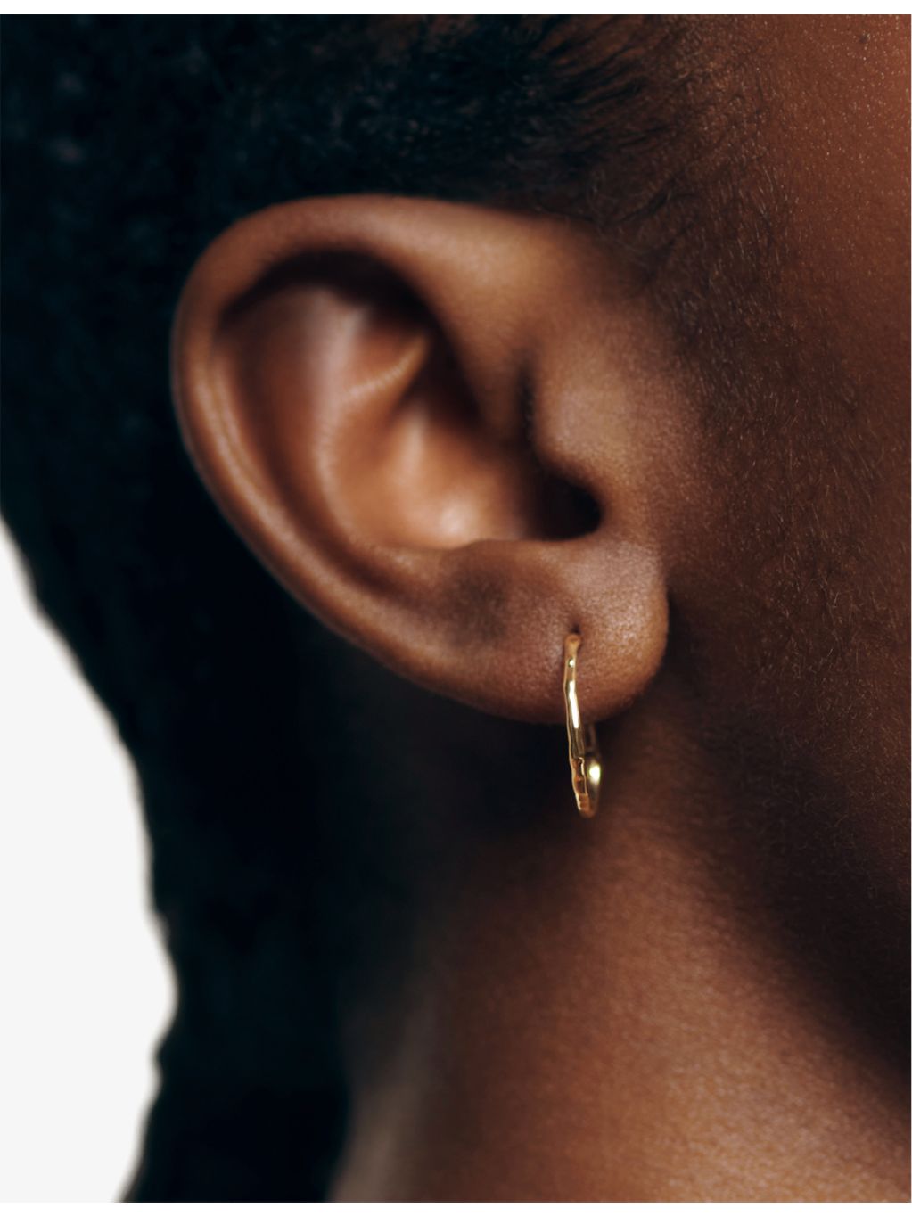 Monica Vinader 14ct yellow gold small hoop earrings - British product