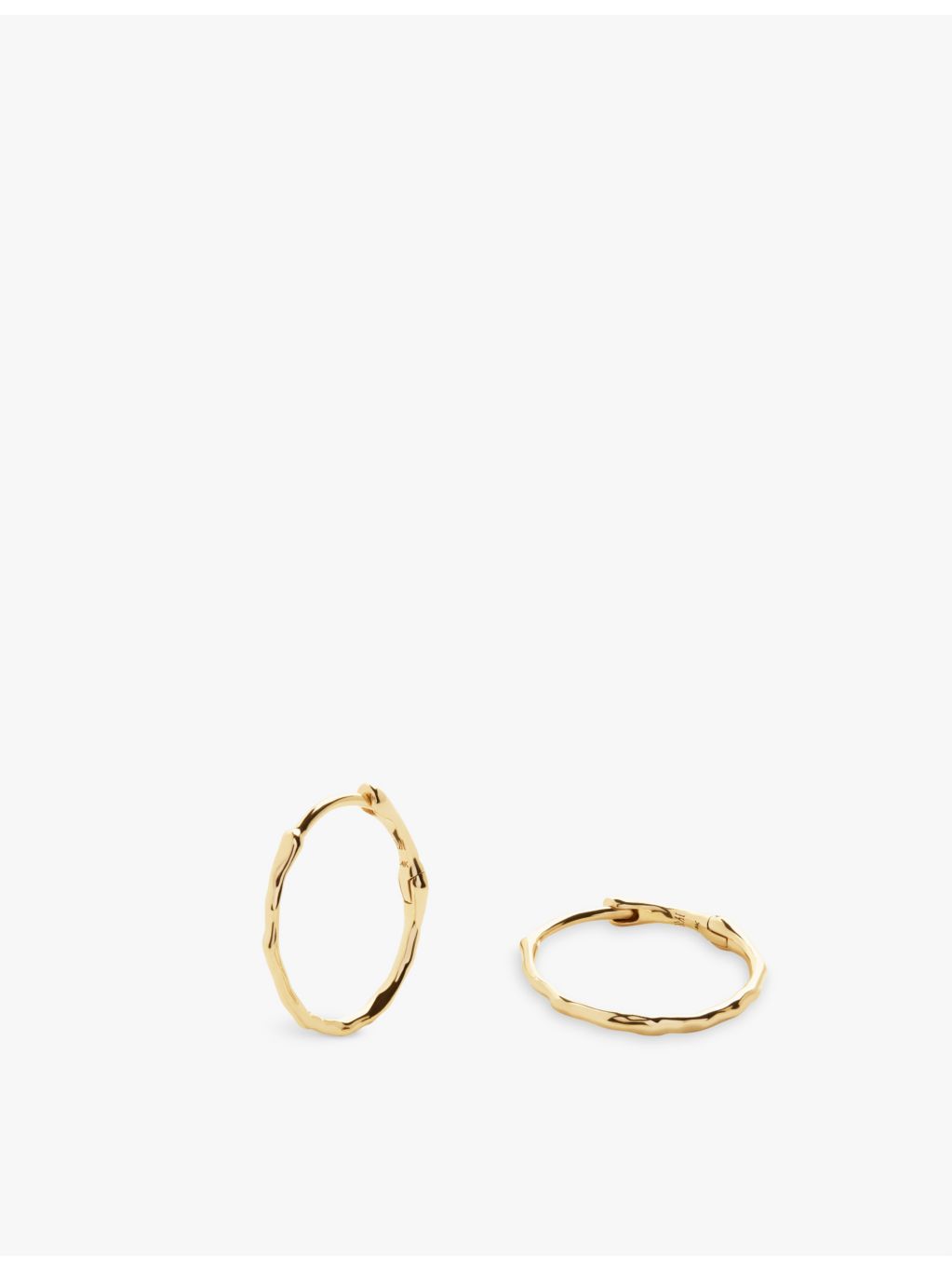 Monica Vinader 14ct yellow gold small hoop earrings - British product