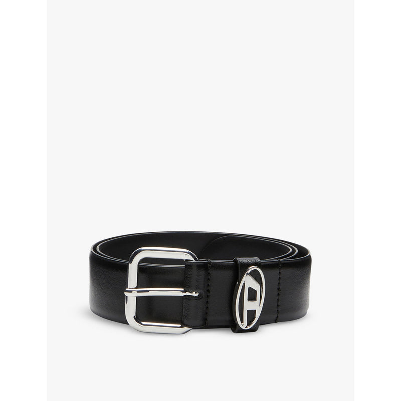B-1DR oval logo-buckle leather belt - 30