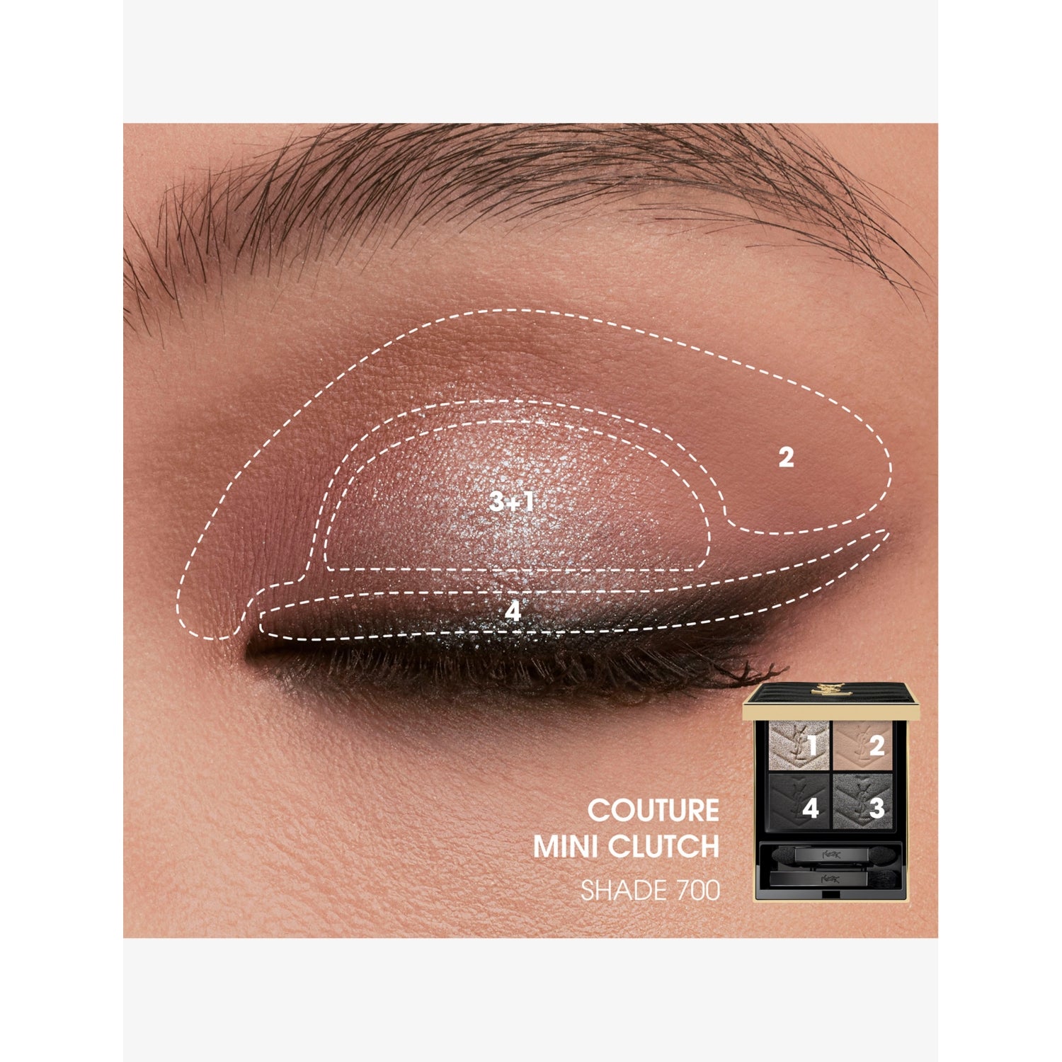 Yves Saint Laurent Couture Mini Clutch eyeshadow palette 4g, imported from the UK