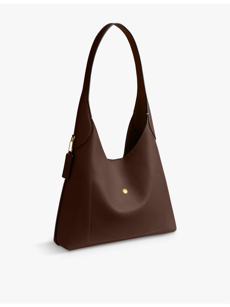 Coach Brooklyn leather shoulder bag with popper fastening, imported from the UK