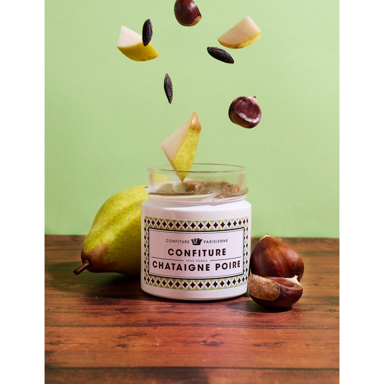 Confiture Parisienne chestnut pear preserve 250g, imported from the UK