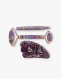 Dimple Amani amethyst gua sha and roller pen set - British product