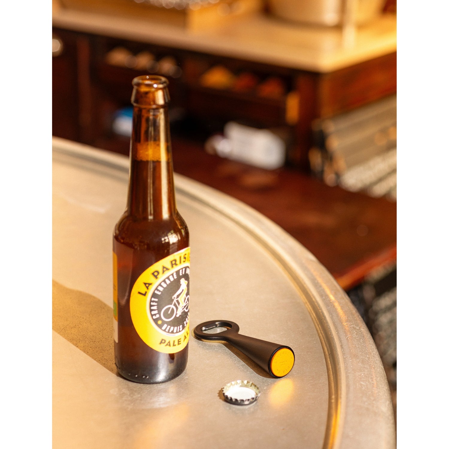 L'Atelier du Vin Le Brasseur metal bottle opener, UK version