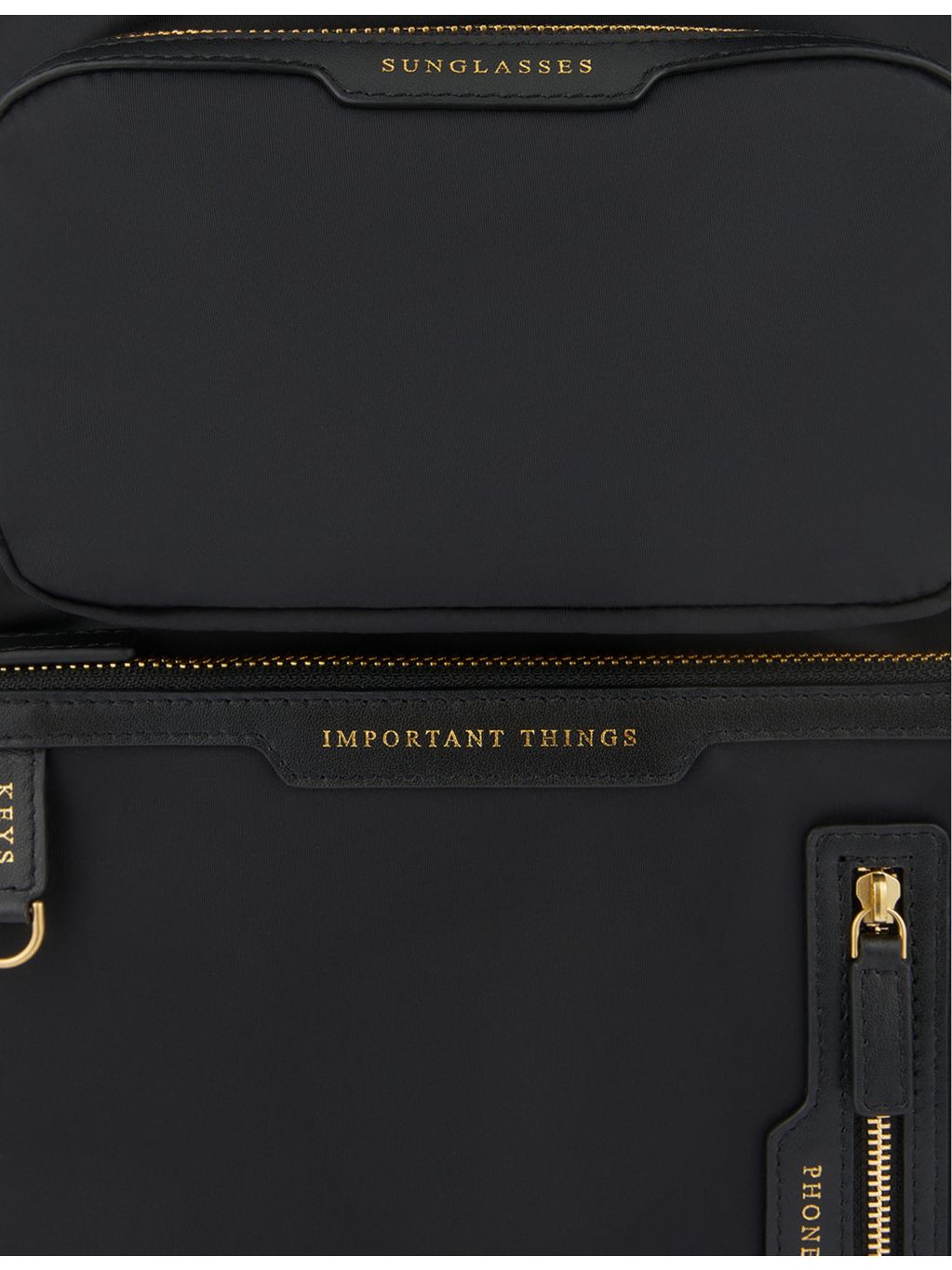 Anya Hindmarch multi pocket nylon backpack with leather trim - British product