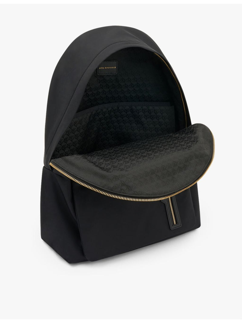 Anya Hindmarch multi pocket nylon backpack with leather trim - British product