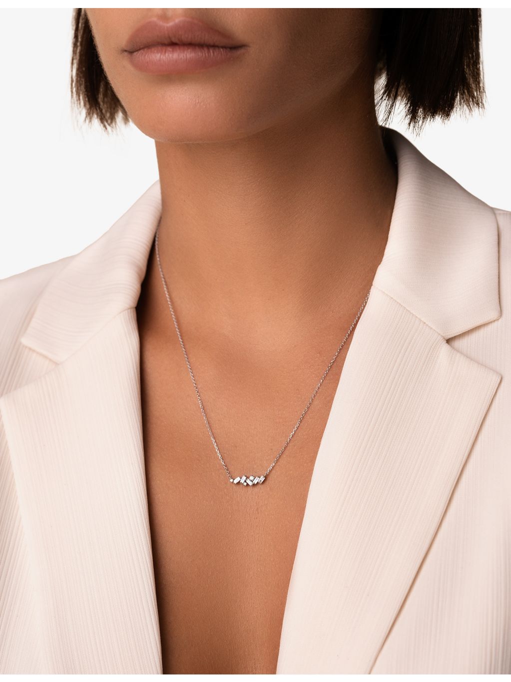 Suzanne Kalan 18ct yellow gold 0.31ct diamond necklace, imported from the UK