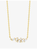 Suzanne Kalan 18ct yellow gold 0.31ct diamond necklace, imported from the UK