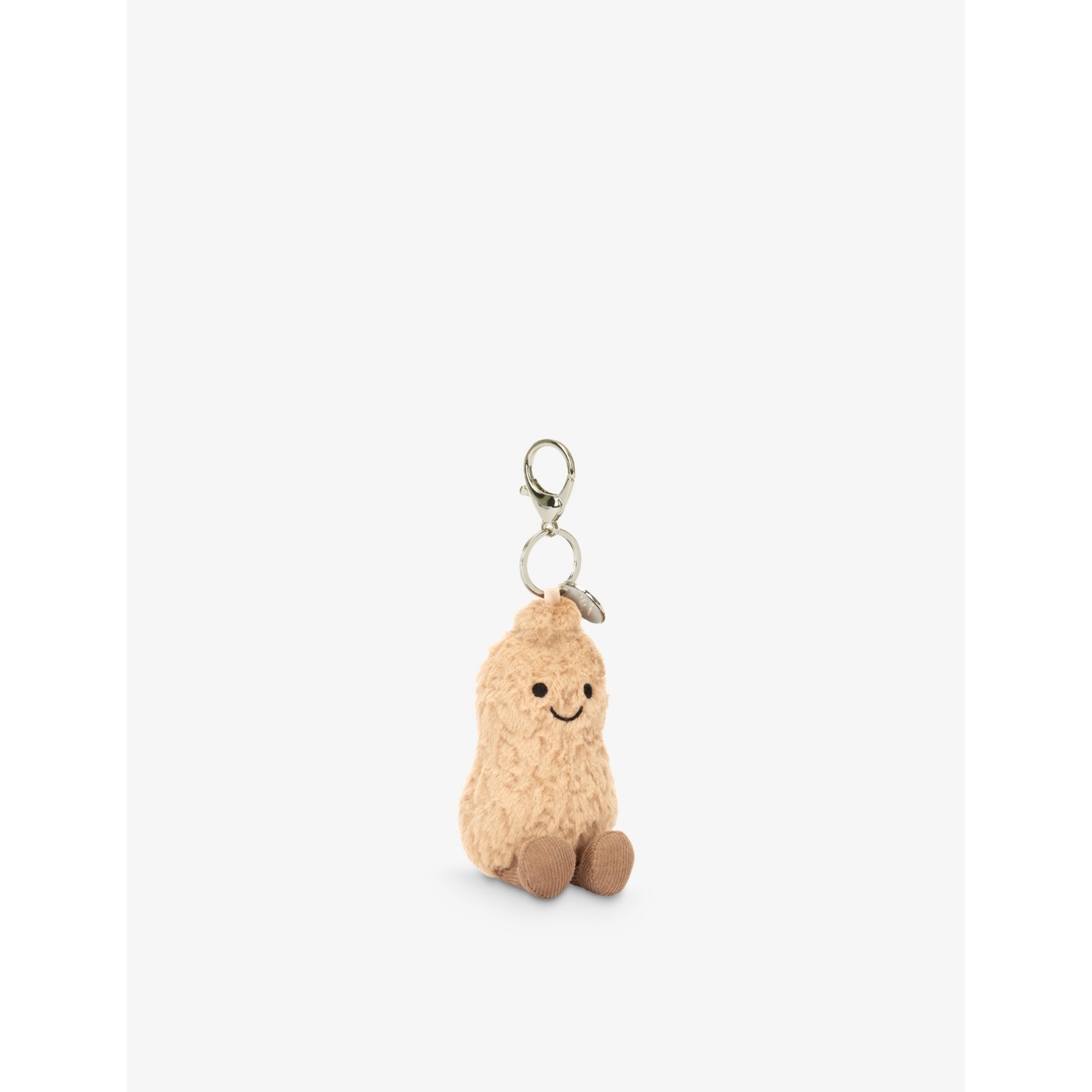 Jellycat Amuseable Peanut soft bag charm 18cm, imported from the UK
